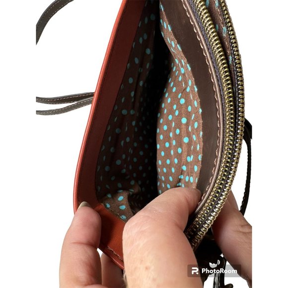 Chala Crossbody Leather Bird Bag 2 Adjustable STraps - Picture 4 of 10